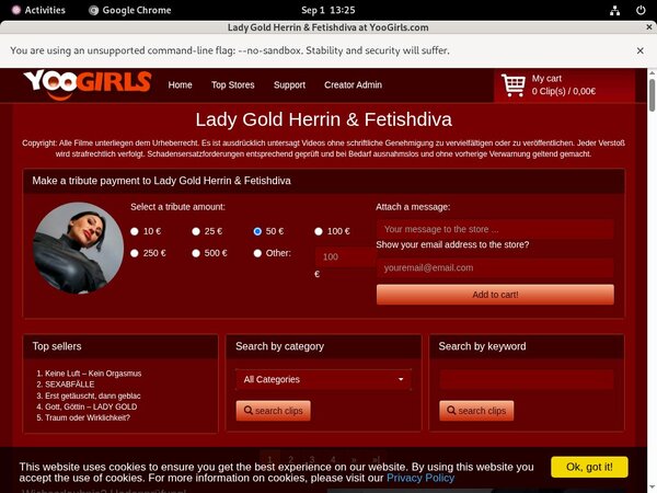 Lady Gold Fetishdiva Pic