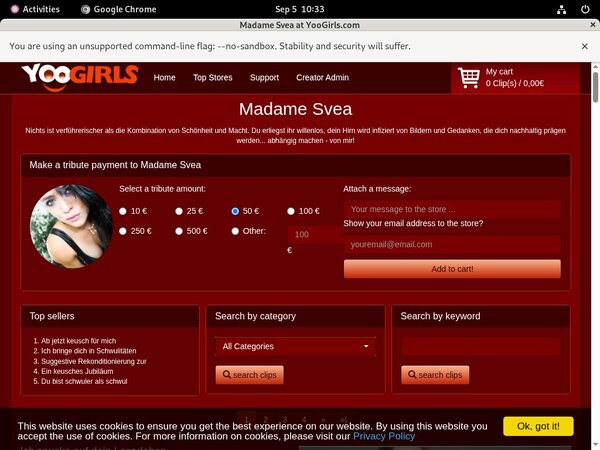 Madame Svea Payment Options