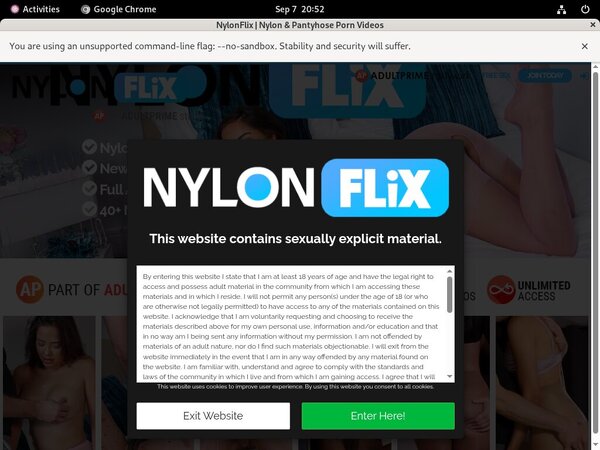 Nylon Flix Register Form